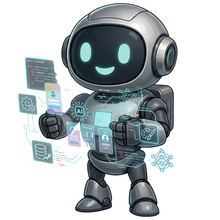 Ai mobile app development robot